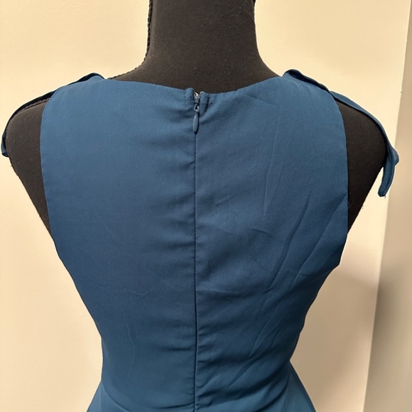 **MIAMI* Blue Sleeveless Flowy Sheer Dress Size Small - Picture 3 of 7